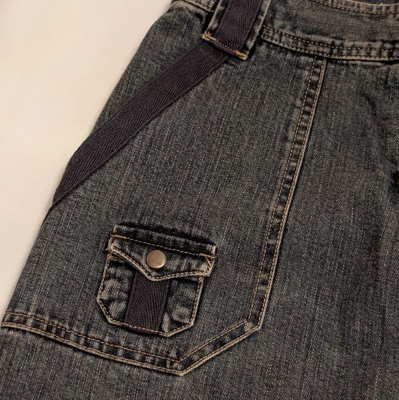Bass Jeans Knee-Length Denim Utility Skirt – Size 6 – Dark Wash - Picture 4 of 14
